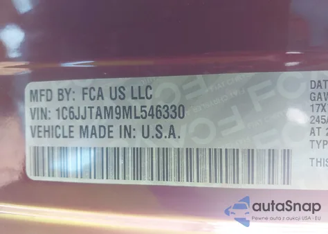 2021 Jeep Gladiator Sport S 4X4 from USA, damaged, VIN 1C6JJTAM9ML546330